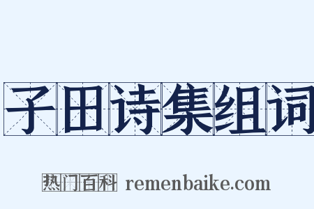 子田诗集组词是什么意思的图片
